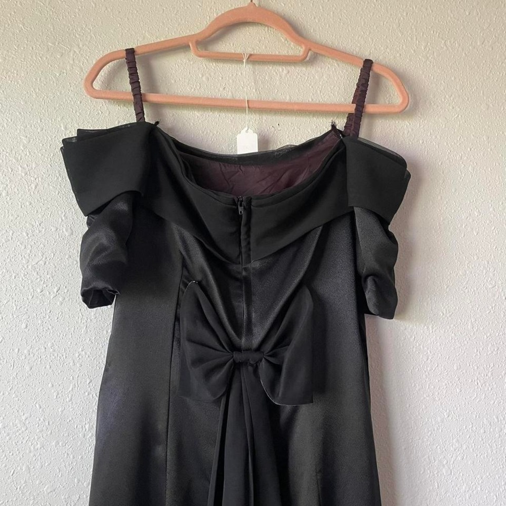 Vintage 80s / 90s Formal Prom Gala Off the Shoulder Coquette Gown - Picture 6 of 8